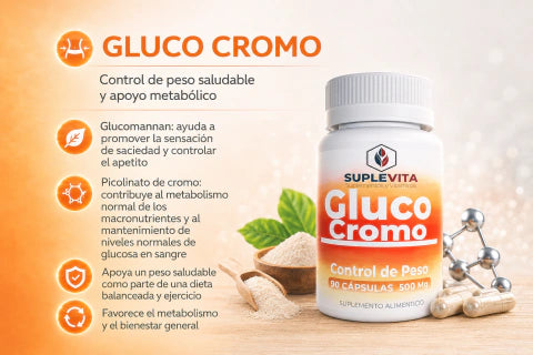 Glucocromo Suplevita | Apoyo al Metabolismo de la Glucosa y Bienestar