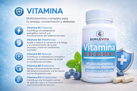 Multivitamínico Complejo B Suplevita | Energía y Bienestar Diario