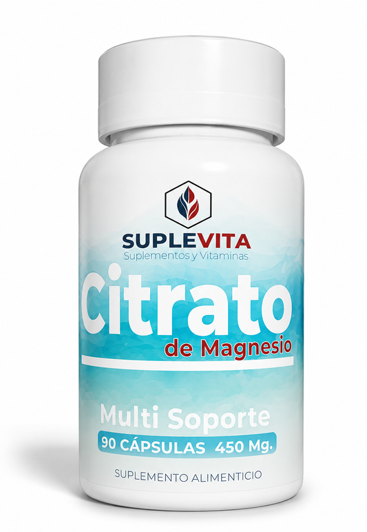Citrato De Magnesio Suplevita 90 Cápsulas Biorregulador
