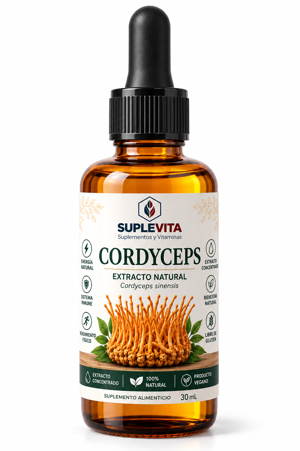 Cordyceps Extracto Dual 2:1 | 30 Ml | Suplevita