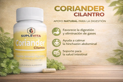 Coriander Extracto Natural Suplevita | Digestión y Bienestar Natural