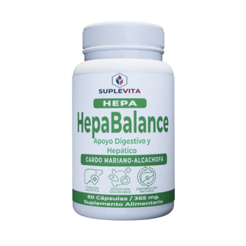 HepaBalance Suplevita | Cardo Mariano, Alcachofa y Boldo 60 Cápsulas