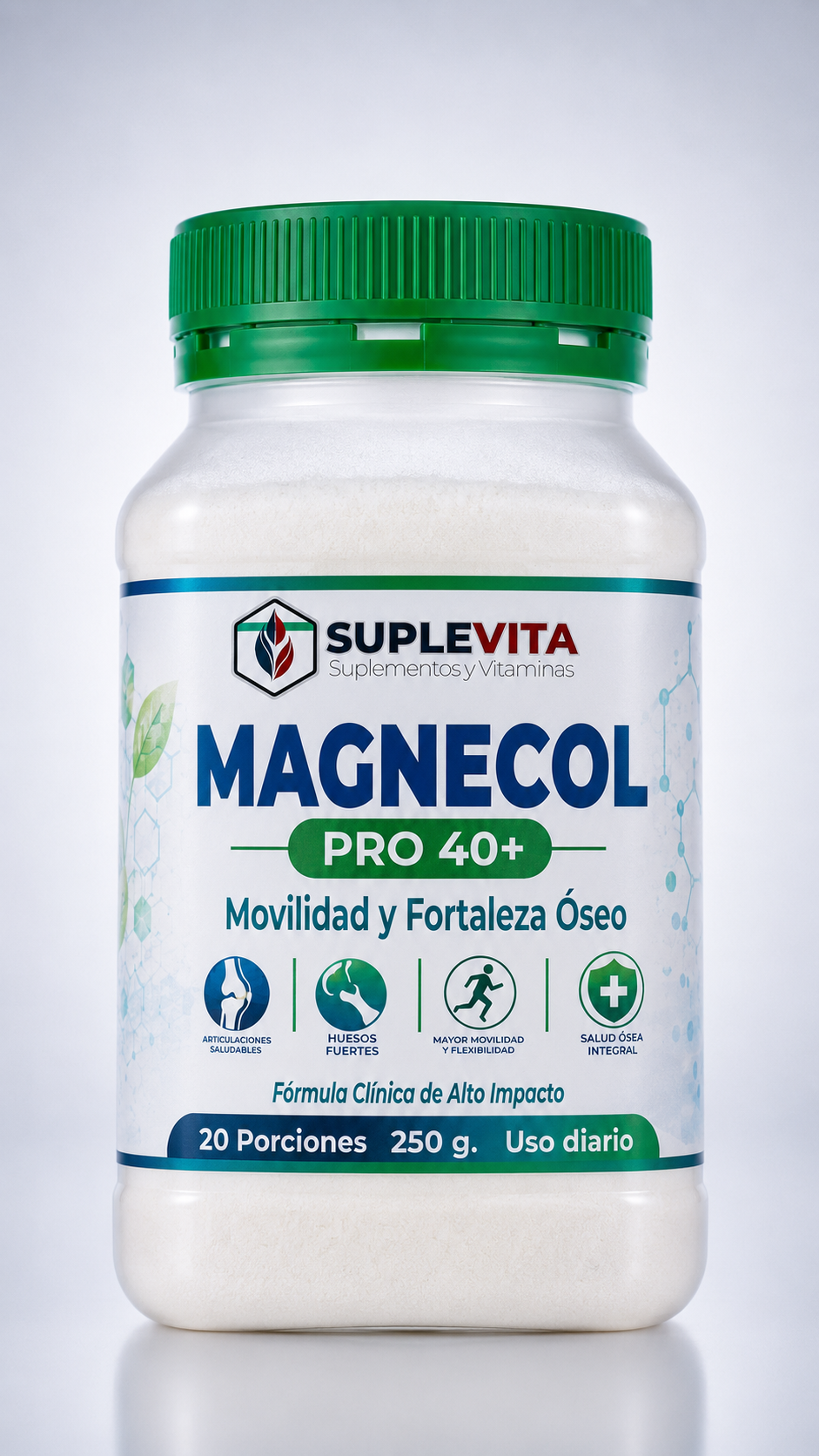 Magnecol Suplevita | Magnesio y Colágeno para Huesos y Articulaciones