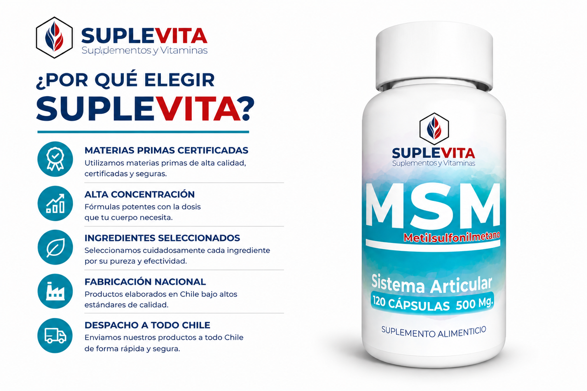 Msm Metilsulfonilmetano Articulaciones Movilidad 120 Caps