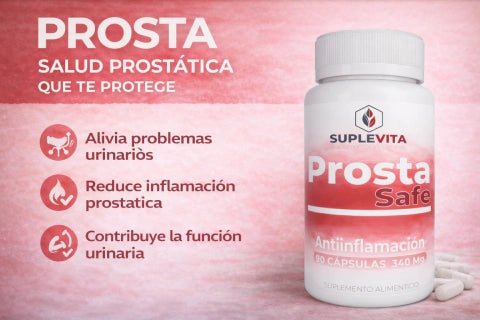 ProstaSafe Suplevita | Bienestar Prostático y Protección Natural